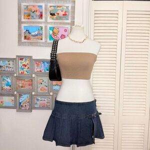 Brand new tan ribbed basic tube top